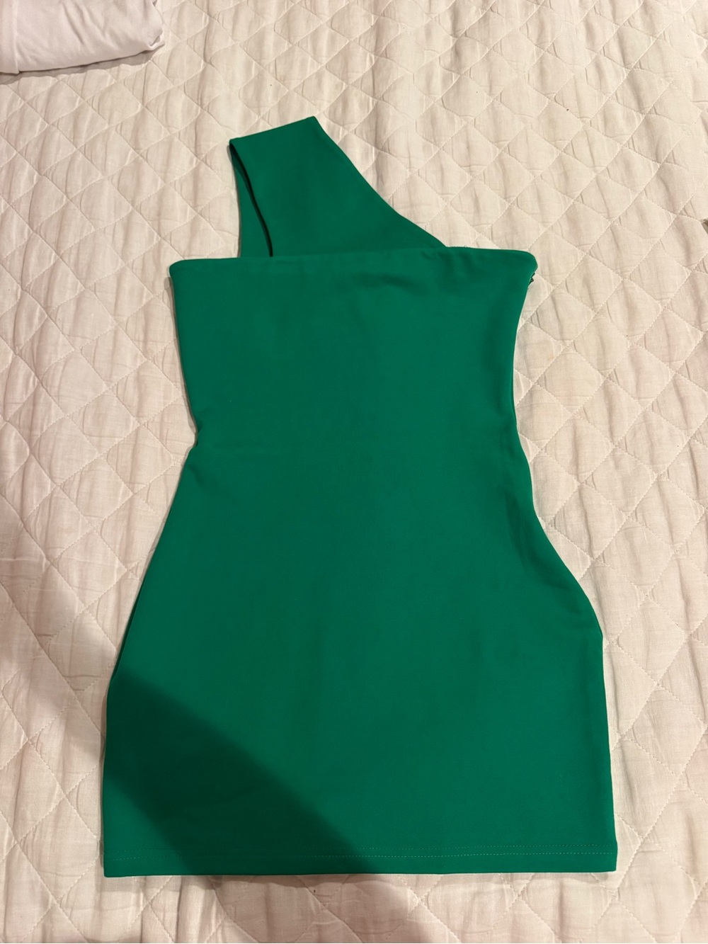 Revolve Superdown One-Shoulder Green Bodycon Mini Dress